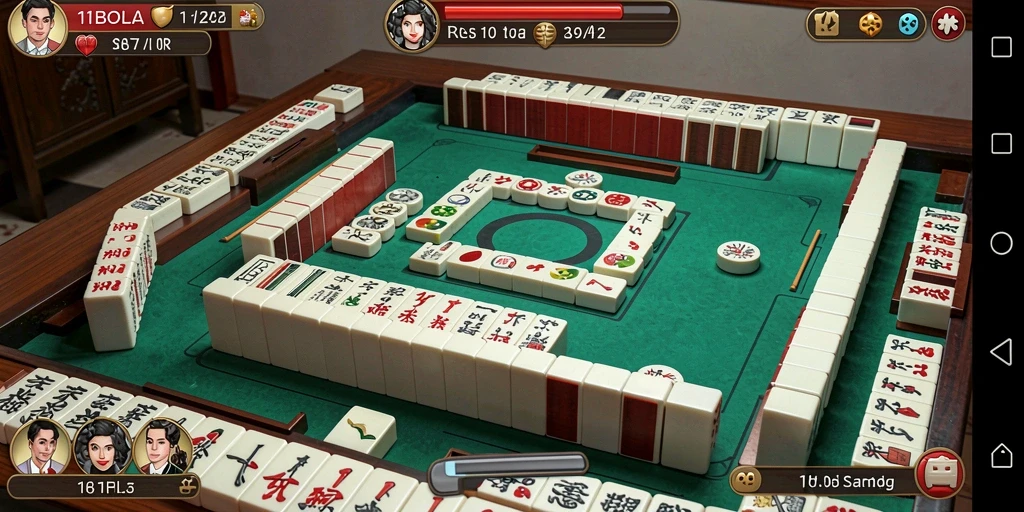 Tampilan gameplay Mahjong yang mendebarkan di 11BOLA.