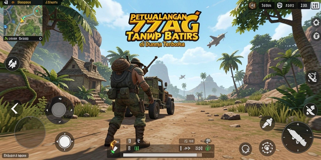 Screenshot utama menunjukkan aksi seru dalam dunia Open World.