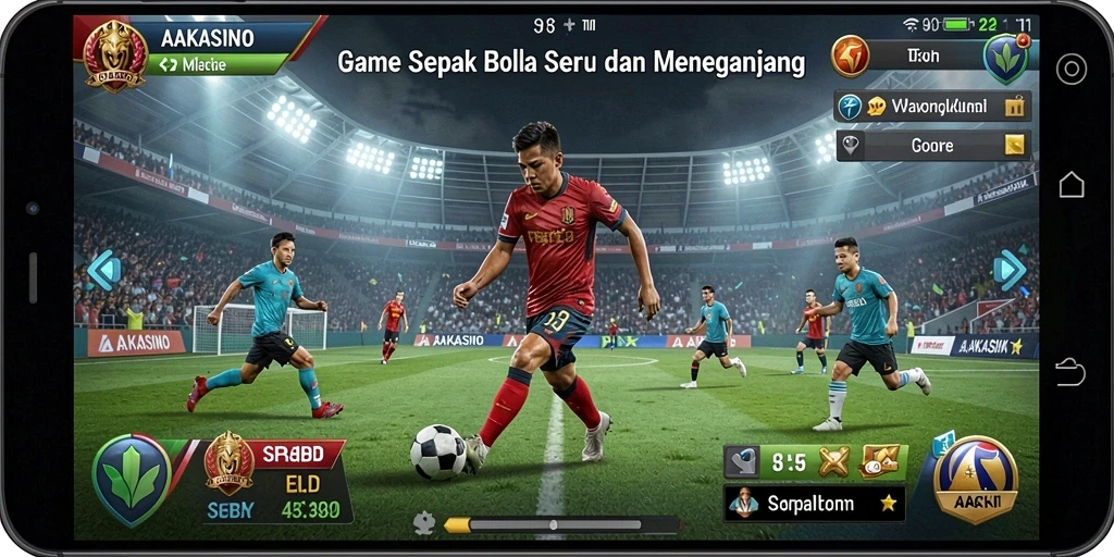Tampilan menarik gameplay sepak bola di AAKASINO.