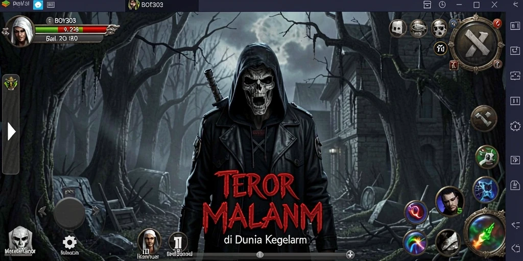 Screenshot gameplay menegangkan dari BOY303 dengan suasana mencekam.
