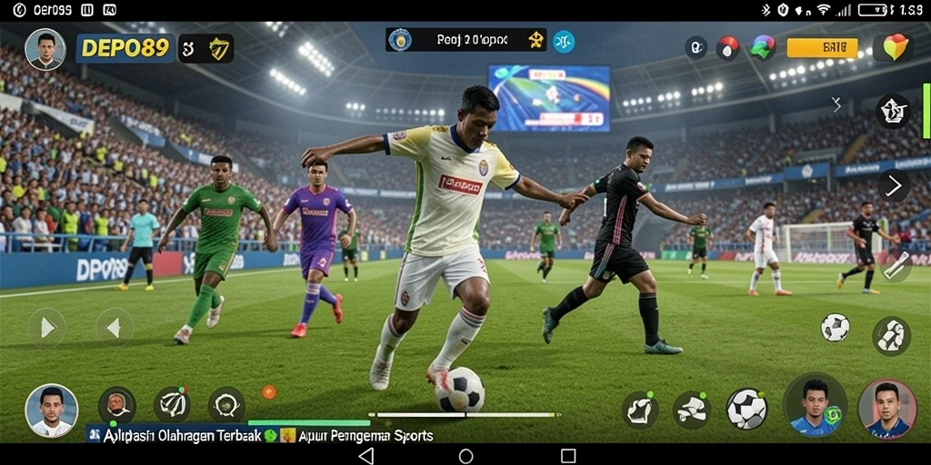 Screenshot DEPO89 menampilkan aksi seru dalam permainan olahraga.