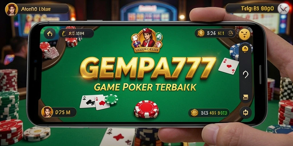 Tampilan gameplay seru dan seru dari GEMPA777 yang menampilkan Poker.