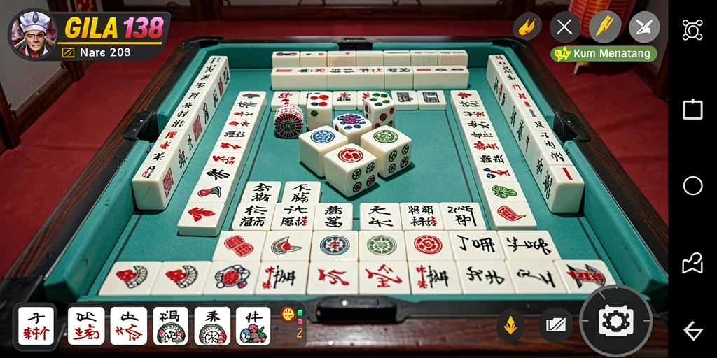 Tampilan gameplay GILA138 yang menarik dalam permainan Mahjong.