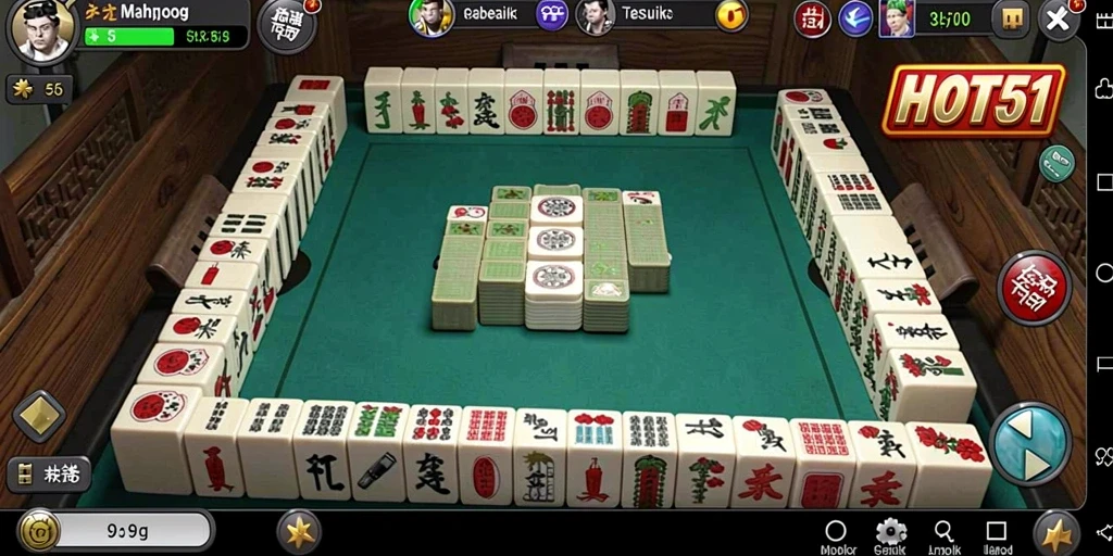 Screenshot HOT51 menunjukkan gameplay Mahjong yang menarik dan menantang.