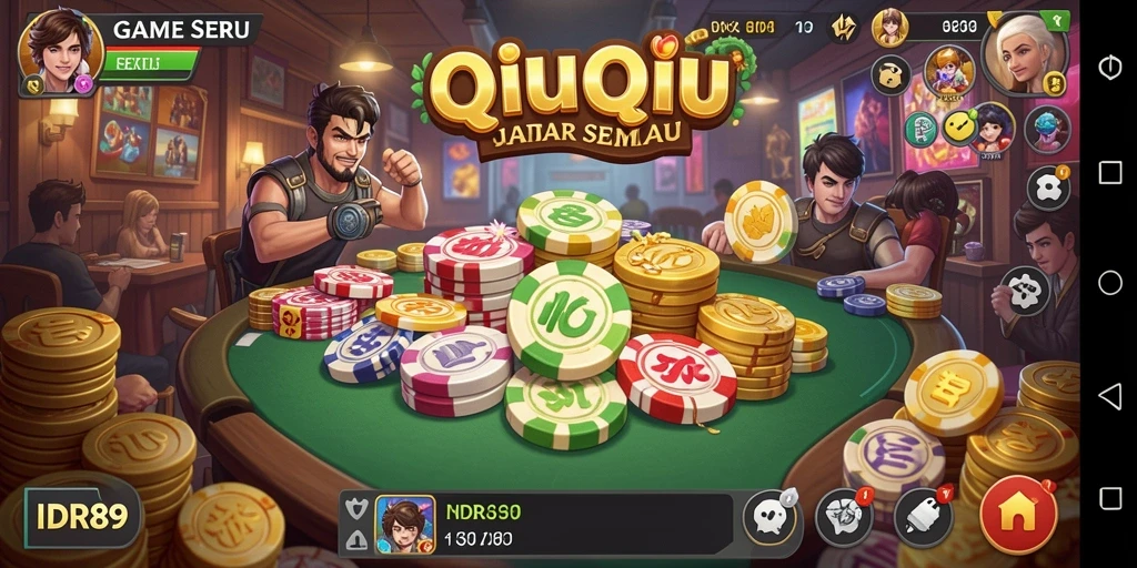 Tampilan utama gameplay QiuQiu IDR89 yang menegangkan.