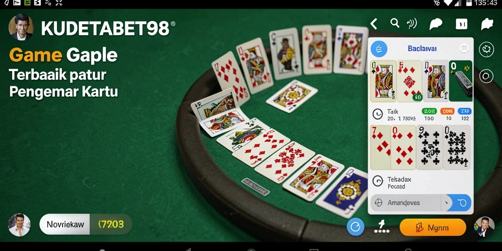 Tampilan seru gameplay Gaple di KUDETABET98.