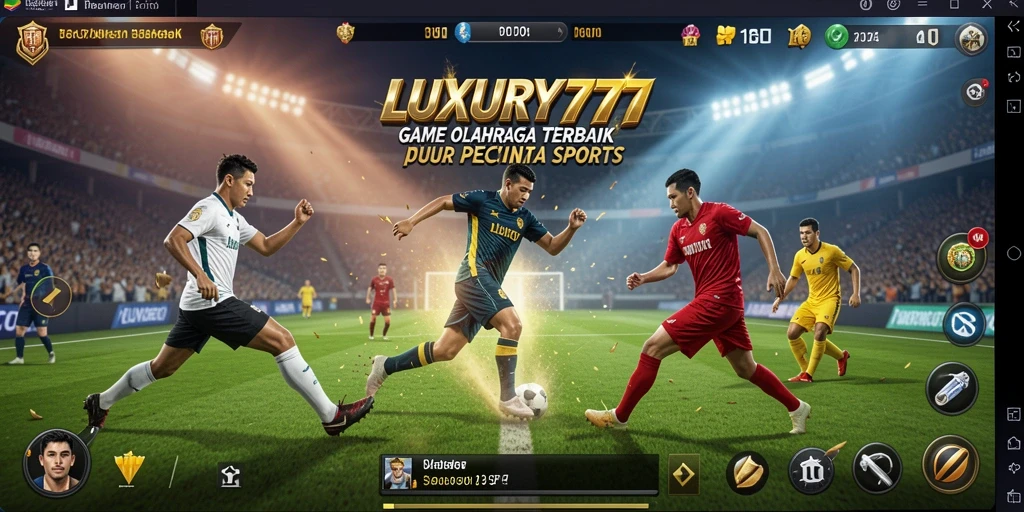 Screenshot gameplay LUXURY777 dengan aksi olahraga yang menegangkan.