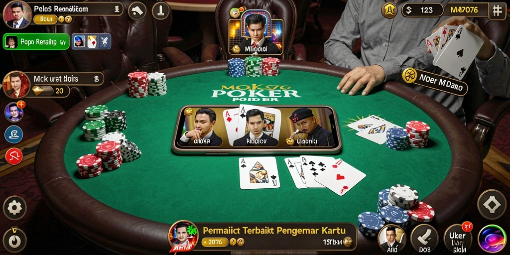 Tampilan gameplay menarik dari MPO76 pada permainan Poker.
