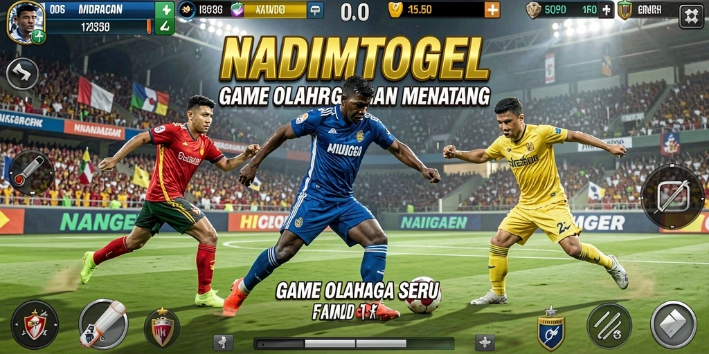 Screenshot NADIMTOGEL menampilkan momen seru dalam gameplay olahraga.