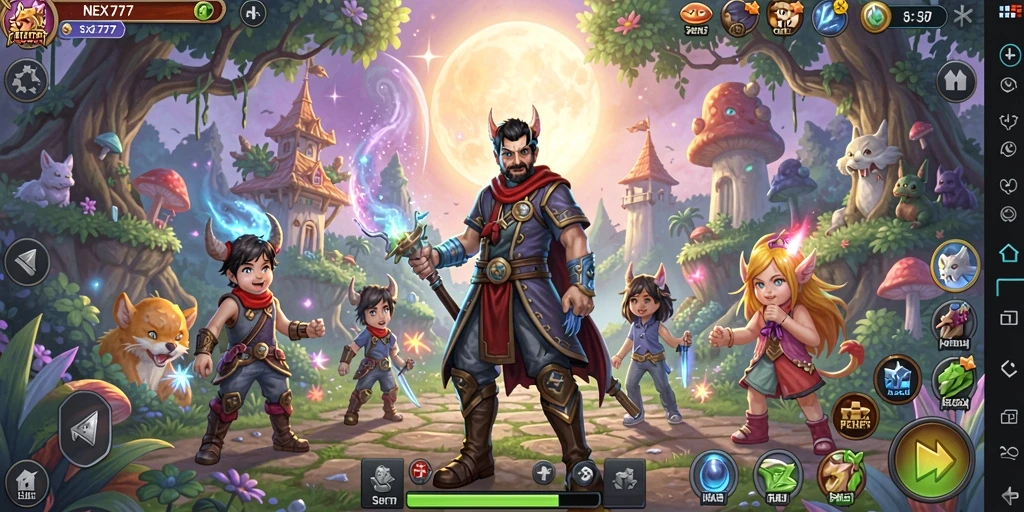 Tampilan gameplay seru dalam dunia petualangan NEX777.