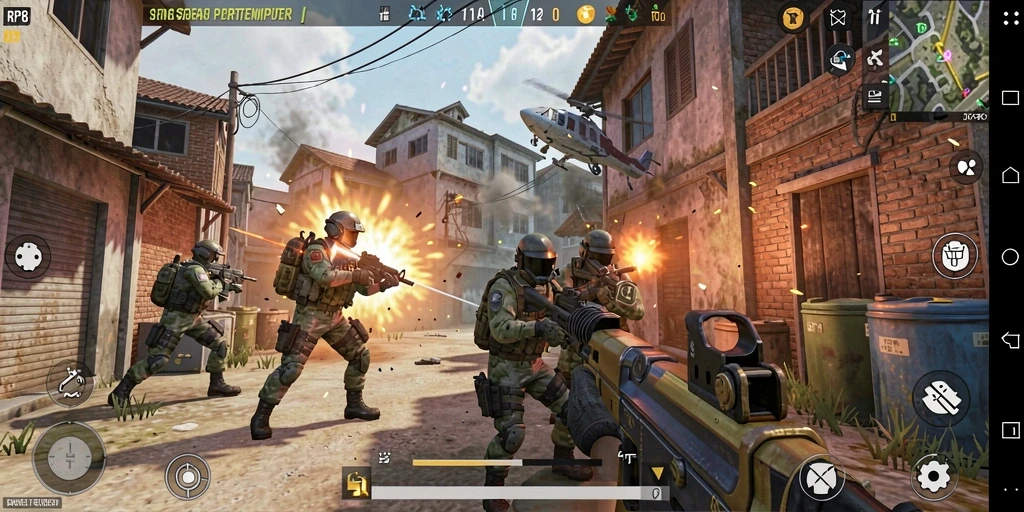 Tampilan gameplay RP8 yang mendebarkan dan intens di medan perang.