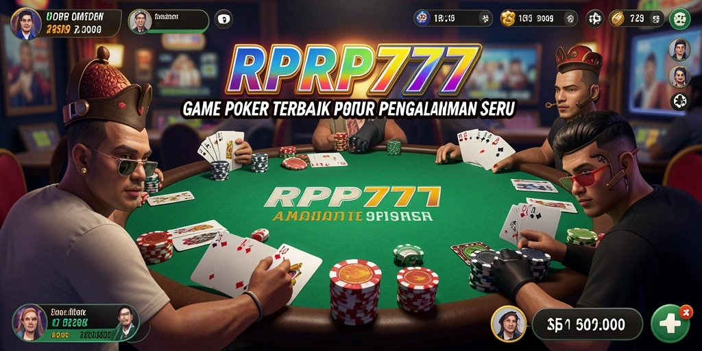 Tampilan gameplay Poker yang mendebarkan dan interaktif.