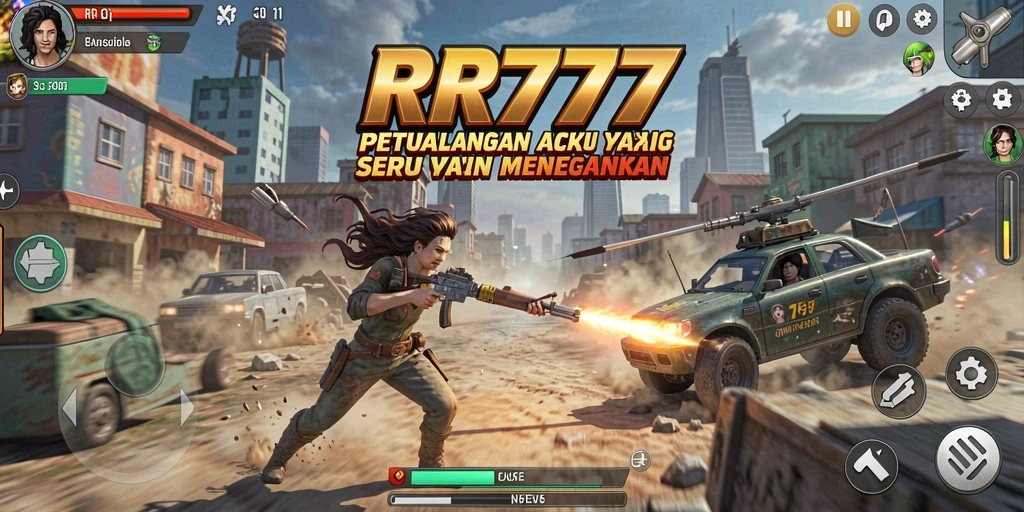 Tangkapan layar gameplay RR777 menampilkan aksi bertempur yang mendebarkan.