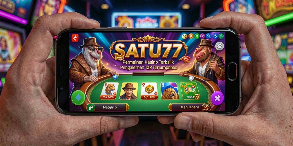 Screenshot gameplay SATU77 dengan aksi seru Kasino.