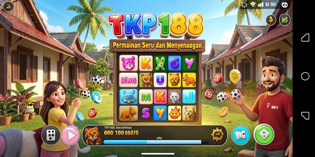 Tampilan gameplay seru dari TKP188 dengan suasana Bingo yang menarik.
