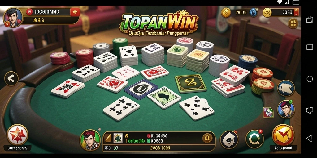 Tampilan screenshot utama menunjukkan gameplay QiuQiu yang dinamis dan menghibur.