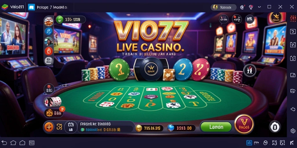 Tampilan menarik dari gameplay Live Casino di VIO77.