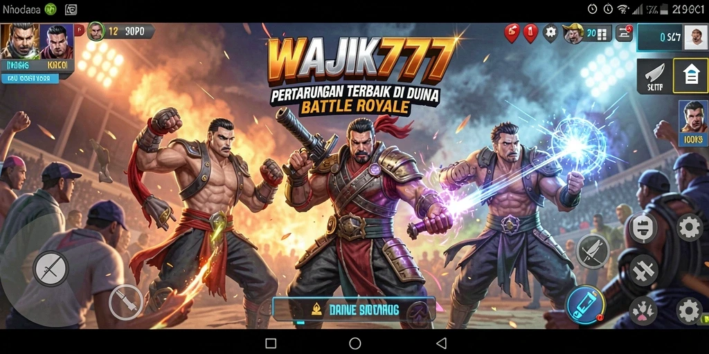 Gameplay seru WAJIK777 dalam aksi Battle Royale.