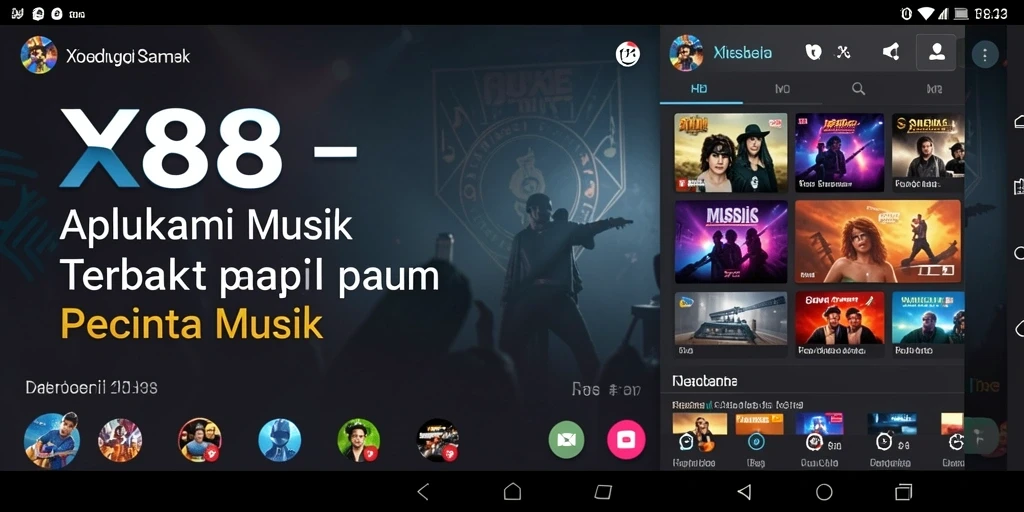 Tampilan gameplay X88 yang mengasyikkan saat bernyanyi.